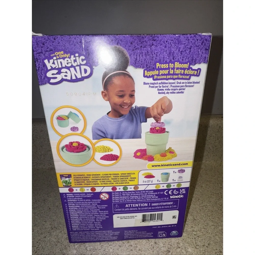 Kinetic Sand SquishBlossom Flower Playset 8 Oz Magical Blooming Flower NEW